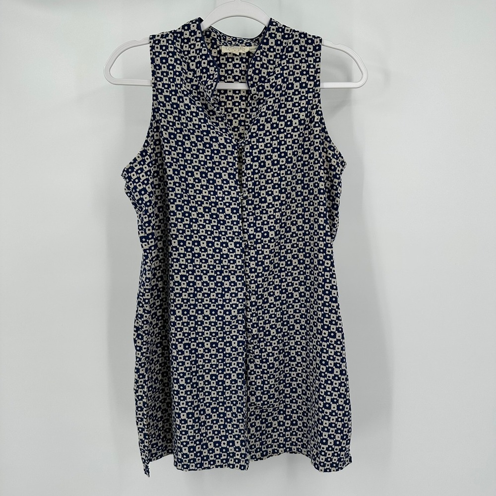 Go Softly Womens Vintage Minimalist Top Size M Geometric Mod Indie Retro